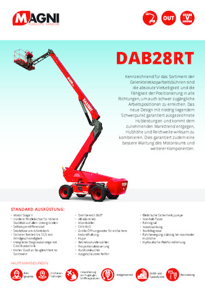 Nacele cu braț articulat pe roți MAGNI DAB28RT