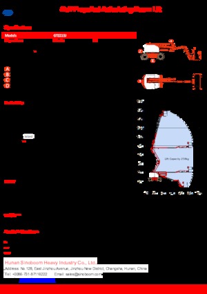 Nacele cu braț articulat pe roți Sinoboom GTZZ15J