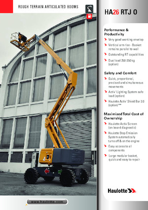 Nacele cu braț articulat pe roți Haulotte HA26 RTJ O