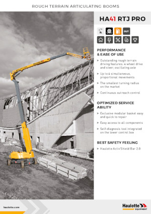 Nacele cu braț articulat pe roți Haulotte HA41 RTJ PRO