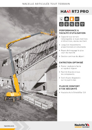Nacele cu braț articulat pe roți Haulotte HA41 RTJ PRO