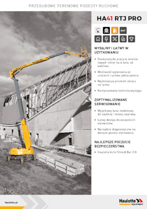 Nacele cu braț articulat pe roți Haulotte HA41 RTJ PRO