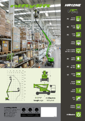 Nacele cu braț articulat pe roți Niftylift HR12NE