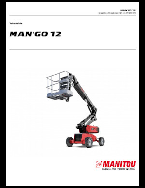 Nacele cu braț articulat pe roți Manitou ManGo 12