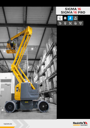 Nacele cu braț articulat pe roți Haulotte Sigma 16 PRO