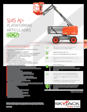 Nacele cu braț articulat pe roți Skyjack SJ45 AJ+
