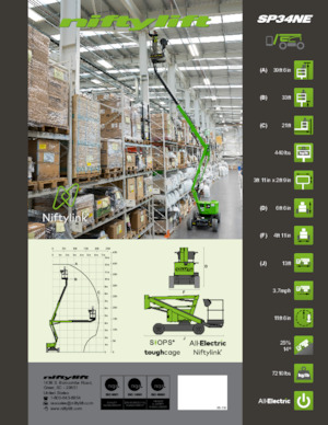 Nacele cu braț articulat pe roți Niftylift SP34NE