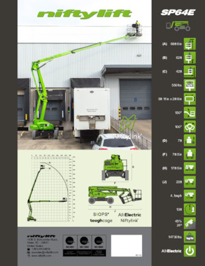 Nacele cu braț articulat pe roți Niftylift SP64E