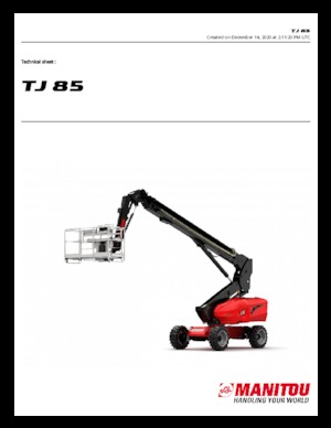 Nacele telescopice pe roți Manitou TJ85 