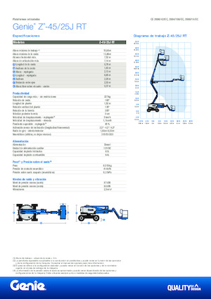 Nacele cu braț articulat pe roți Genie Z-45/25J RT