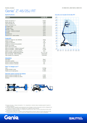 Nacele cu braț articulat pe roți Genie Z-45/25J RT