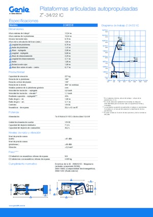 Nacele cu braț articulat pe roți Genie Z-34/22 IC