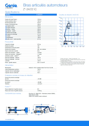 Nacele cu braț articulat pe roți Genie Z-34/22 IC