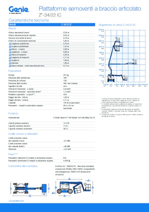 Nacele cu braț articulat pe roți Genie Z-34/22 IC