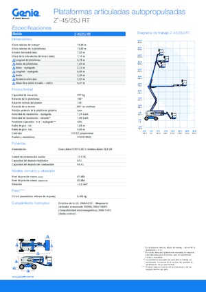 Nacele cu braț articulat pe roți Genie Z-45/25J RT