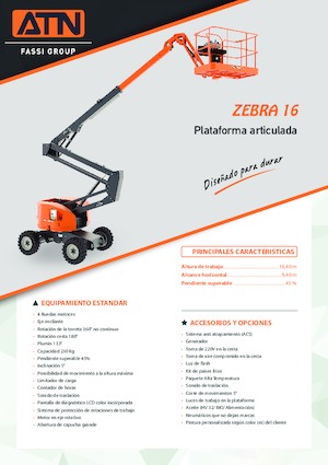 Nacele cu braț articulat pe roți ATN ZEBRA 16