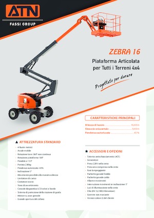 Nacele cu braț articulat pe roți ATN ZEBRA 16