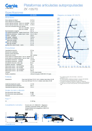 Nacele cu braț articulat pe roți Genie ZX-135/70