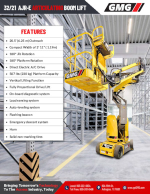 Nacele cu braț articulat pe roți GMG 32/21 ARJ-E 