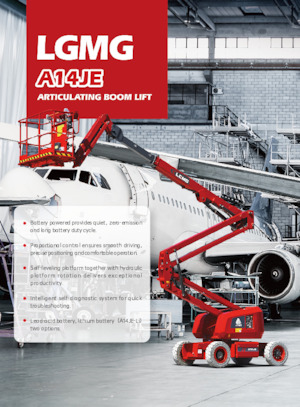 Nacele cu braț articulat pe roți LGMG  A14JE