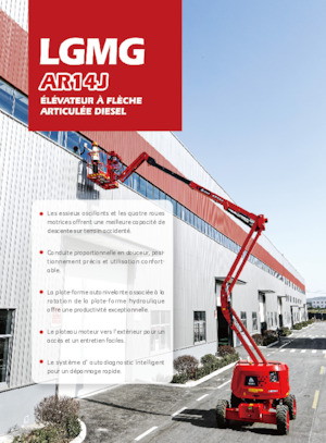 Nacele cu braț articulat pe roți LGMG  AR14J