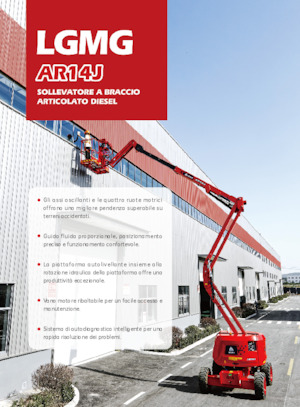 Nacele cu braț articulat pe roți LGMG  AR14J