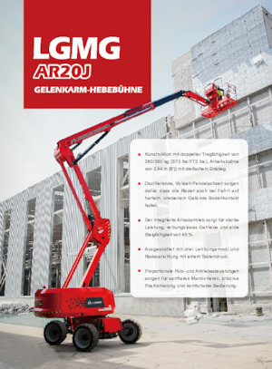 Nacele cu braț articulat pe roți LGMG  AR20J