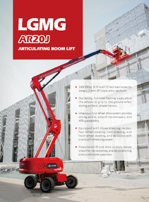 Nacele cu braț articulat pe roți LGMG  AR20J