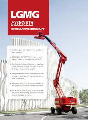 Nacele cu braț articulat pe roți LGMG  AR20JE