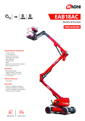 Nacele cu braț articulat pe roți MAGNI EAB18AC