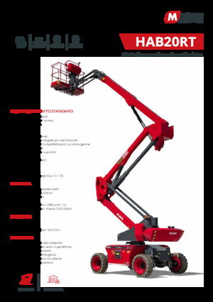 Nacele cu braț articulat pe roți MAGNI HAB20RT