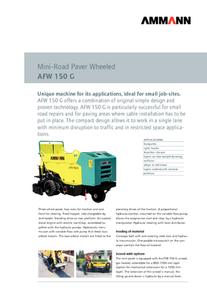 Finisoare de asfalt pe roți Ammann AFW 150 G