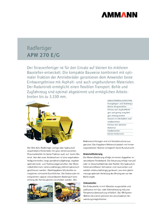 Finisoare de asfalt pe roți Ammann AFW 270 E/G