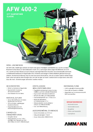 Finisoare de asfalt pe roți Ammann AFW 400-2