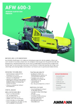 Finisoare de asfalt pe roți Ammann AFW 600-3