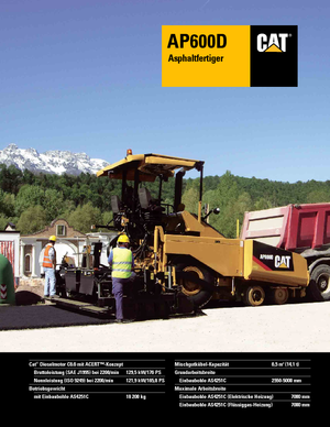 Finisoare de asfalt pe roți Caterpillar AP600D