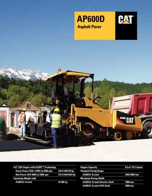 Finisoare de asfalt pe roți Caterpillar AP600D