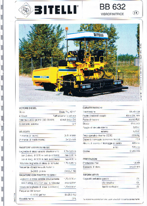 Finisoare de asfalt pe roți Bitelli BB 632 RB 320