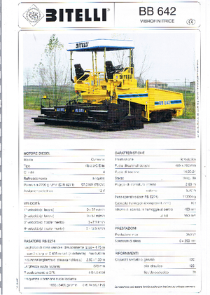 Finisoare de asfalt pe roți Bitelli BB 642 RB E274