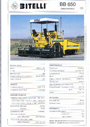 Finisoare de asfalt pe roți Bitelli BB 650 RB 4650 VB