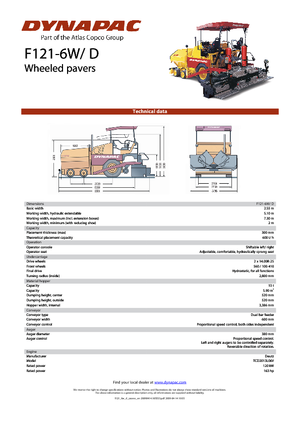 Finisoare de asfalt pe roți Dynapac F 121-6 W/D