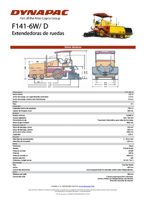 Finisoare de asfalt pe roți Dynapac F 141-6 W/D