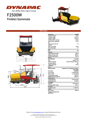 Finisoare de asfalt pe roți Dynapac F 2500 W