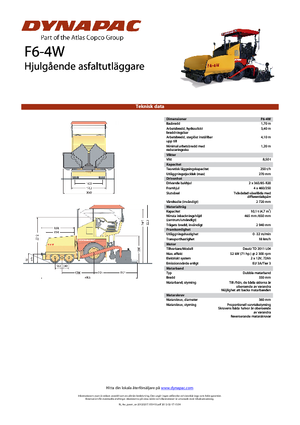 Finisoare de asfalt pe roți Dynapac F 6-4 W