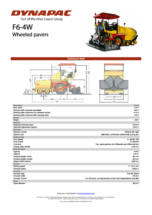 Finisoare de asfalt pe roți Dynapac F 6-4 W