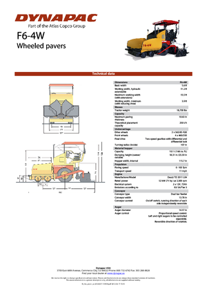 Finisoare de asfalt pe roți Dynapac F 6-4 W