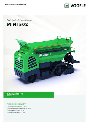 Finisoare de asfalt pe roți Vögele Mini 502
