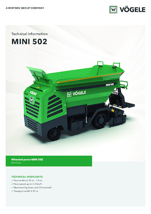 Finisoare de asfalt pe roți Vögele Mini 502