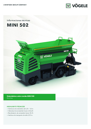 Finisoare de asfalt pe roți Vögele Mini 502