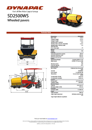 Finisoare de asfalt pe roți Dynapac SD 2500 WS